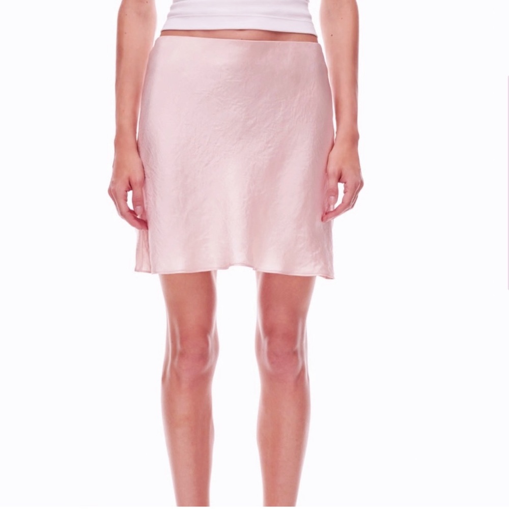 NWT Aritzia Babaton Satin Slip Mini Skirt